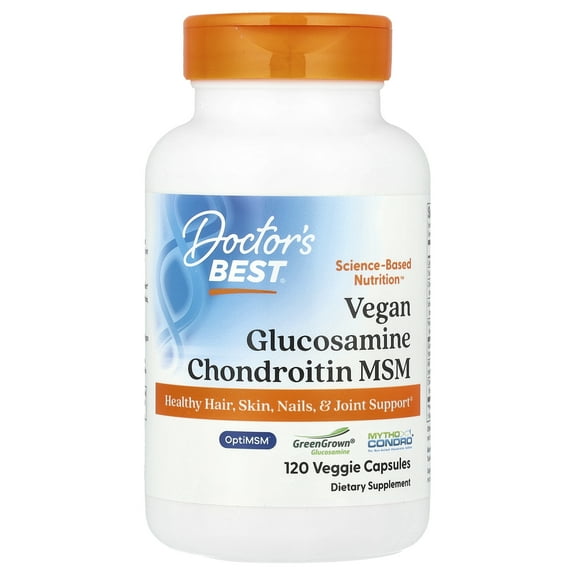 Doctor's Best Vegan Glucosamine Chondroitin MSM, 120 Veggie Caps