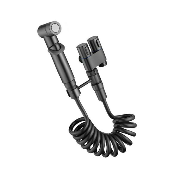 Acahhotxx Handheld Bidet, Handheld Bidet Sprayer Set Hand Shower Set Hand Shower Hose Alloy Texture Suitable for Bathroom and Toilet Showering