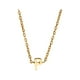 thumbnail image 1 of Un collar de oro con las iniciales de un nombre femenino de moda es un regalo para adolescentes femeninas, 1 of 5