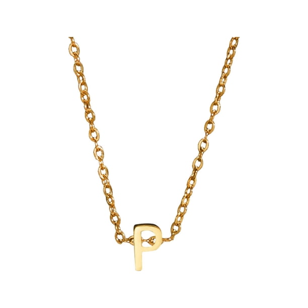 Un collar de oro con las iniciales de un nombre femenino de moda es un regalo para adolescentes femeninas
