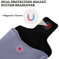 thumbnail image 3 of Haosy Lavender Gray Golf Mallet Putter Cover Strong Magnetic Leather Golf Club Headcover Closure, 3 of 7