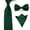 Dark Green, variant on Mens Satin Solid Color Bowtie Bow Tie Necktie Handkerchief Pocket Square Set