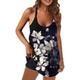 thumbnail image 2 of Midsumdr Summer Dresses for Women 2025 Casual Round Neck Sleeveless Suspender Pullover Dress Floral Printed A-Line Beach Mini Dress with Pockets, 2 of 5