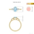 thumbnail image 5 of Angara Natural 1 Ct. Aquamarine with Diamond Classic Ring in 14K Yellow Gold for Women (Ring Size: 3.5), 5 of 10