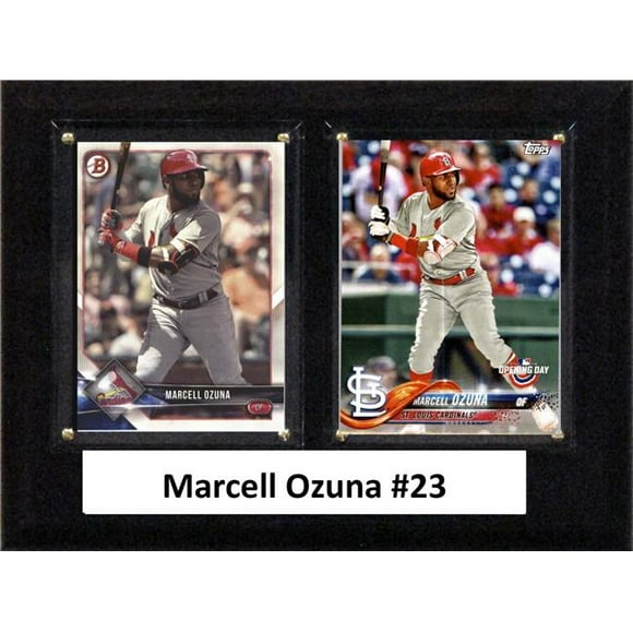 C&I Collectables 68OZUNA MLB 6 x 8 in. Marcell Ozuna St. Louis Cardinals Two Card Plaque