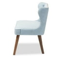 thumbnail image 5 of Baxton Studio Scarlett Mid-Century Modern Brown Wood and Dark Grey Fabric Upholstered Button-Tufting with Nail Heads Trim 2-Seater Loveseat Settee, 5 of 6