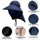thumbnail image 3 of Sun Hats for Womens with Neck Flap,Wide Brim Gardening Hat for Men Safari Cap UPF 50+ UV Protection Fishing Hiking Beach Hat, 3 of 5