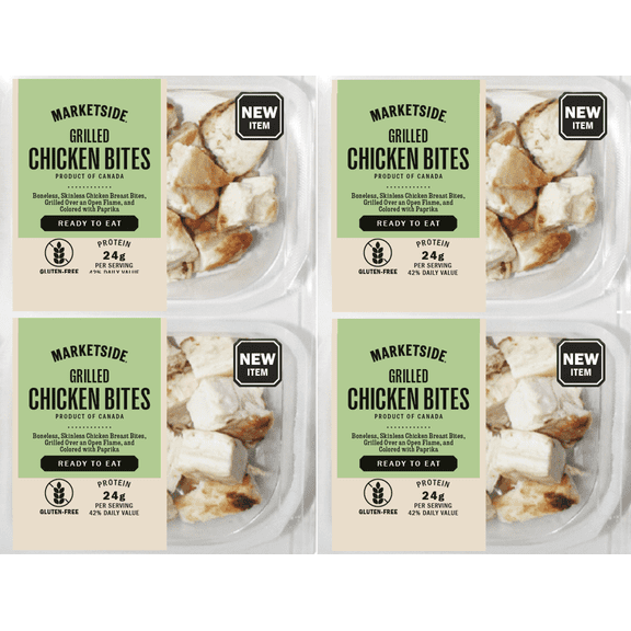 Marketside Fully Cooked Seasoned Chicken Breast Bites-Single Serve Multipack, 12oz