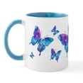 thumbnail image 2 of CafePress - Electric Blue Butterfly Dance Mug - 11 oz Ceramic Mug - Novelty Coffee Tea Cup, 2 of 6