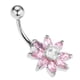 thumbnail image 4 of Anillo del Ombligo de la Flor del Ombligo Jinwen Plata + Rosa, 4 of 8