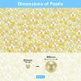 thumbnail image 2 of Uxcell 800 Pcs Perlas de imitación para manualidades 0.12''-0.31'' Perlas redondas ABS sin agujero para relleno de jarrones Amarillo Claro, 2 of 6