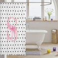thumbnail image 3 of Manfei Cartoon Coquette Bowtie Shower Curtain 72Wx78L,Alphabet S Pattern Bath Curtain, 3 of 5