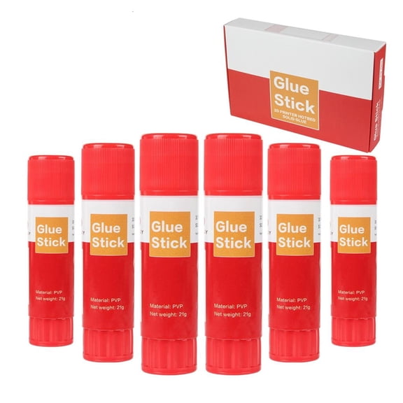 6Pcs 3D Printer Glues Sticks Adhesive Nontoxic Washable PVP Solid Glues Sticks