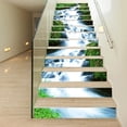 thumbnail image 6 of 3D Stair Stickers - Removable Tile Decals for Stair Risers - Peel and Stick, Waterfall Design, 39.3Inch x 7.08Inch, 6 of 9