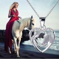 thumbnail image 4 of Colección de collares de caballos en plata de ley 925, joyería de moda, regalos para mujeres y niñas, 4 of 5