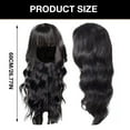 thumbnail image 3 of Black Wigs for Women Hair Wigs with Bangs Body Wigs with Human Hair Wigs Lace Front Wigs 150% Density Brazilian Virgin Hair Glueless Wig Natural Color Lace Front Wigs Human Hair, 3 of 7