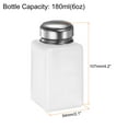 thumbnail image 2 of Uxcell Solvent Alcohol Dispensers 180ml(6oz) Push Down Liquid Dispenser Pump w Stainless Steel Lid, White, 2 of 6