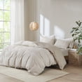 thumbnail image 5 of Izzovium 3-Piece Oversized Organic Cotton Duvet Cover Set, Natural, King/Cal King, GOTS Certified, Antimicrobial Protection, 5 of 15