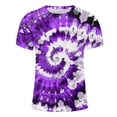 thumbnail image 5 of ZCFZJW Mens Ombre Shirts Casual Tie Dye Gradient Print Short Sleeve Round Neck Pullover Tops Loose Fit Trendy Soft Cotton Basic Workout Tees Shirt Multicolor#13 XL, 5 of 5