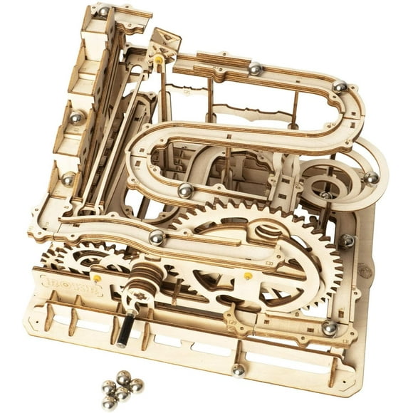 Robotime Marbel Run Model Building Model Kits DIY Wooden Puzzles Creative Toys for Adults and Kids(Pivot)