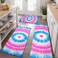 thumbnail image 2 of Colorful Mandala Tie Dye Pattern Kitchen Rugs Sets Of 3,Kitchen Runner Rugs Non Skid Washable,Decorative Kitchen Floor Mats for Kitchen,Sink,Laundry,17"x30"+ 17"x47" + 17"x59", 2 of 6