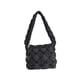 thumbnail image 5 of Bolso de hombro acolchado para mujer, tamaño mediano, tipo bollo de masa, para compras en la playa Negro, 5 of 9