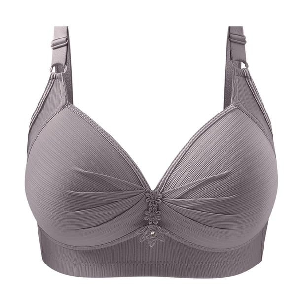 Gibobby Sujetadores deportivos para mujer, soporte cómodo, sin sujetadores con aros, Bralette de alambre cómodo, ropa interior para el día a día(Gris,38)