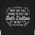 thumbnail image 3 of Yellowstone - Trying To Test The Beth Dutton - Men's Crew Neck Fleece Pullover, 3 of 6