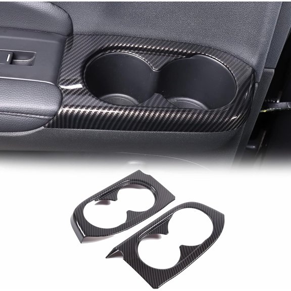 TINKI 2PCS Rear Door Cup Holder Panel Frame Cover for Honda Pilot 2016-2022/ Passport 2019-2023, ABS Material Automotive 2nd Row Seat Cup Holder Cover Interior Accessories