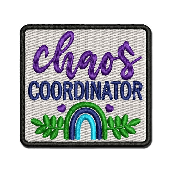 Chaos Coordinator Rainbow Applique Multi-Color Embroidered Iron-On Patch - 2.5 Inch Small