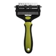 thumbnail image 2 of Double-Sided Undercoat Deshedding Comb,2-in-1 Knot Detangler and Removal Brush,Stainless Grooming Tool for Dogs Cats,Shedding Mat Remover, 2 of 6
