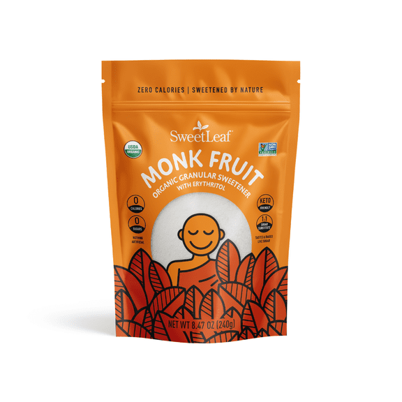 SweetLeaf - Monk Fruit Granular Organic Sweetener - 8.47 oz