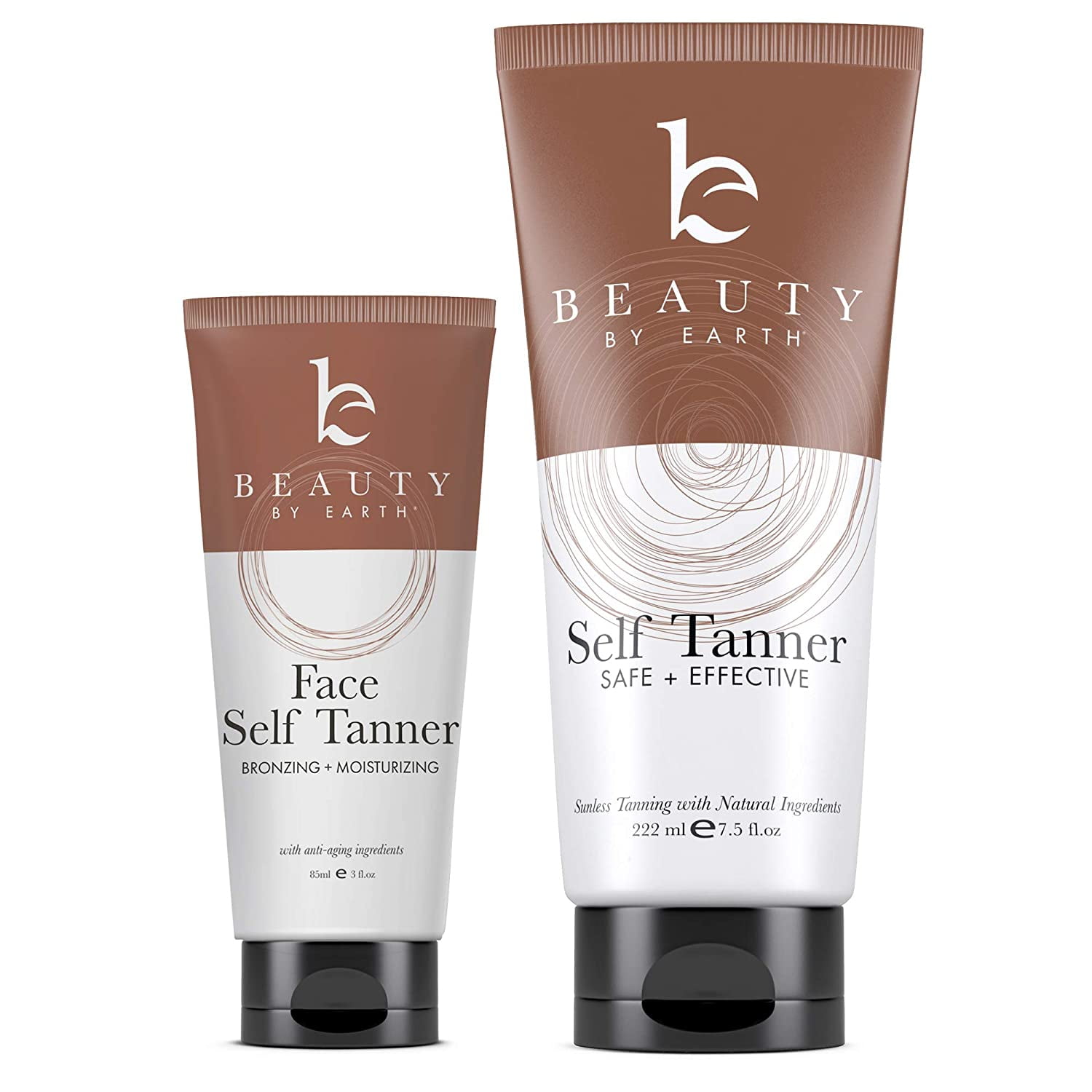 Beauty by Earth Self Tanner Face & Body Made with Organic Aloe Vera