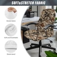 thumbnail image 6 of POLERO Elastic Cloth All-in-One High Back Computer Chair Cover for Small Business Office Home Office Chair Protector Slipcover, Camouflage Bear Leaf Pattern, 6 of 7