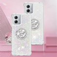 thumbnail image 7 of Glitter Clear Sparkly Bling Case for Motorola Moto G 5G (2023), Flowing Liquid Quicksand Cover with Diamond Ring Holder Case for Motorola Moto G 5G (2023)  Colorful, 7 of 7