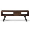 thumbnail image 2 of Simpli Home Lowry 48 inch Wide Solid Acacia Wood Modern Industrial Coffee Table in Distressed Charcoal Brown, 2 of 11