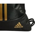 thumbnail image 2 of Adidas Unisex Alliance II Sackpack, Black and Gold Metallic, 2 of 6