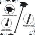 thumbnail image 3 of 30 Graduation Cap Drink Stirrers Stir Sticks Coffee Cocktail Mixers Plastic Swizzle Hot Cocoa Bar Supplies For Party Tea Favors (blue), 3 of 7