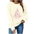 thumbnail image 2 of Wancir Sweatshirt Women Merry Christmas Letter Print Long Sleeve Sweater Xmas Crewneck Pullover Casual Blouse Tops, 2 of 4
