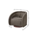 thumbnail image 6 of Christopher Knight Home Bouclé Swivel Accent Chair with 360 Rotating Base, Brown, 6 of 8