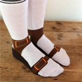 thumbnail image 3 of Jumpingount 1 par de calcetines de algodón con patrón de sandalia, calcetines de tubo medio transpirables para fiestas y viajes, accesorios para Calzado, 3 of 5