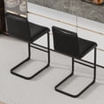 thumbnail image 2 of taoruifang Set of 2 Bar Stools 38 Inch PU Leather with Backrest Black, 2 of 20