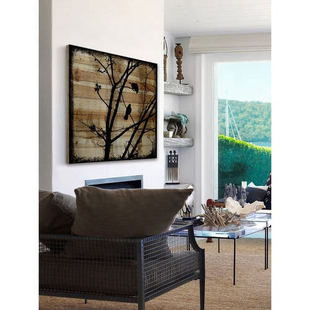 Marmont Hill "Upstairs Neighbor" by Vicki Butler Painting Print on Natural Pine Wood