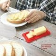 thumbnail image 6 of SIGNORA WARE Plastic Butter Dish with Lid Butter Holder Storage Container, Red, 6 of 7