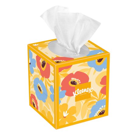 KLEENEX LOTION WITH COCONUT OIL 3-PLY CUBE BOX FACIAL TISSUES, 8 PACK (640 TOTAL TISSUES)