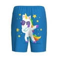 thumbnail image 5 of Fotbe Cool Unicorn Star Golden Pajama Shorts for Men, Men's Pajama Bottoms, Sleepwear,Short Pajama Pants-Small, 5 of 9
