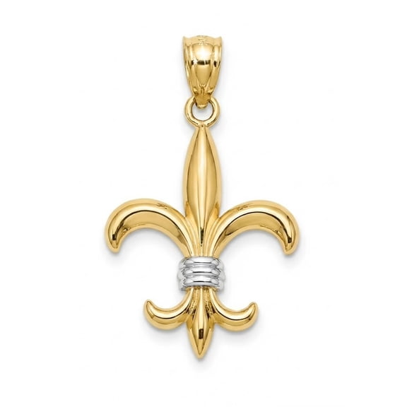 Charm America - Gold Fleur De Lis Charm - 10 Karat Solid Gold Jewelry