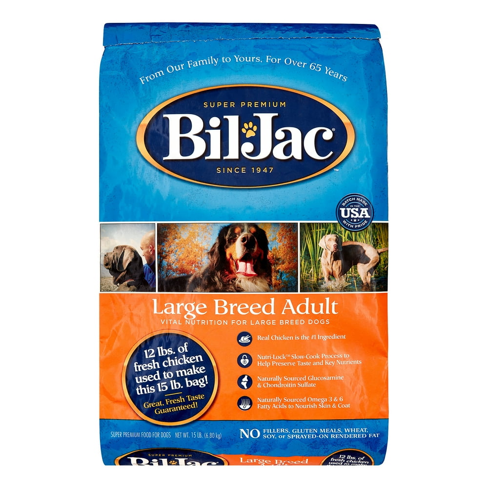 BilJac Large Breed Adult Chicken Dry Dog Food, 15 Lb