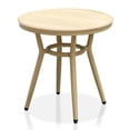 thumbnail image 2 of Furniture of America Limi Aluminum Round Patio Side Table in Natural Tone, 2 of 4