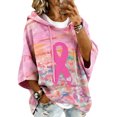 thumbnail image 2 of gzxflxpge Women's Breast Cancer Awareness Shirts In Octobe We Wear Pink Ribbon Wings Print Sweatshirt Casual Cozy Half Sleeve Drawstring Hoodies Blouse Watermelon Red XL, 2 of 7
